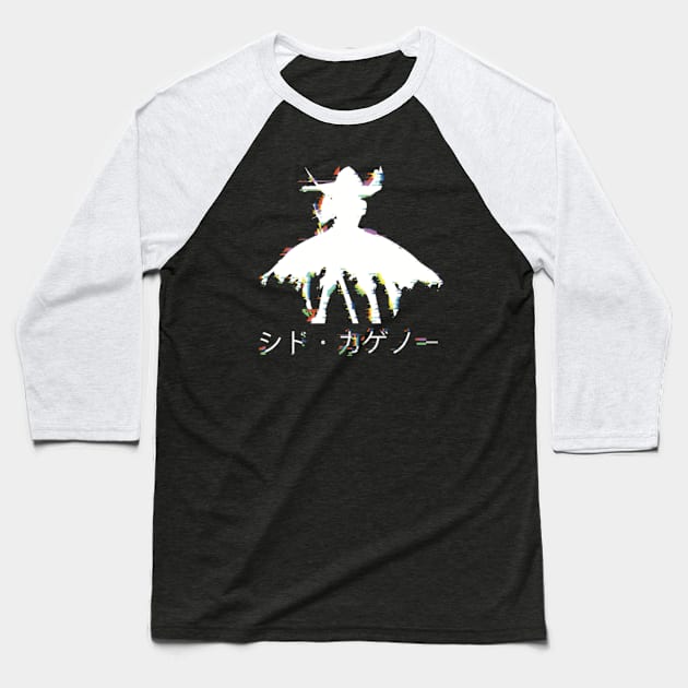 TEIS6 Glitch Shadow sama White Silhouette Characters with Cid Kagenou Kanji for Cosplay from The Eminence in Shadow Season 2 New Isekai Reincarnation Anime / Light Novel August 08 2023 Animangapoi Baseball T-Shirt by Animangapoi